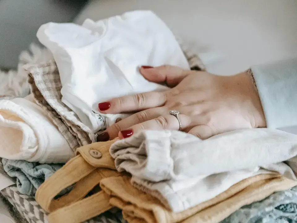 Pillowcases and towels prepared for pickup